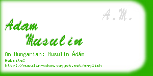 adam musulin business card